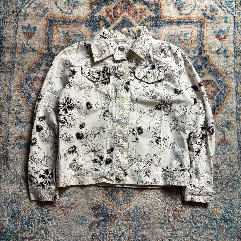 Northern Reflections Floral All Over Print Button-up Jacket